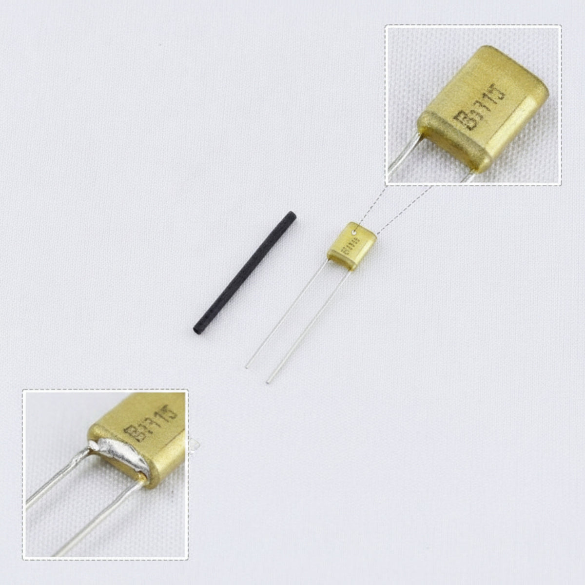 High-Frequency Compensation Guitar Treble Bleed Capacitor Crisp Sound Treble Bleed Capacitor Clean Harmonic Content Electronic Component Easy Installation for Guitarists, Luthier