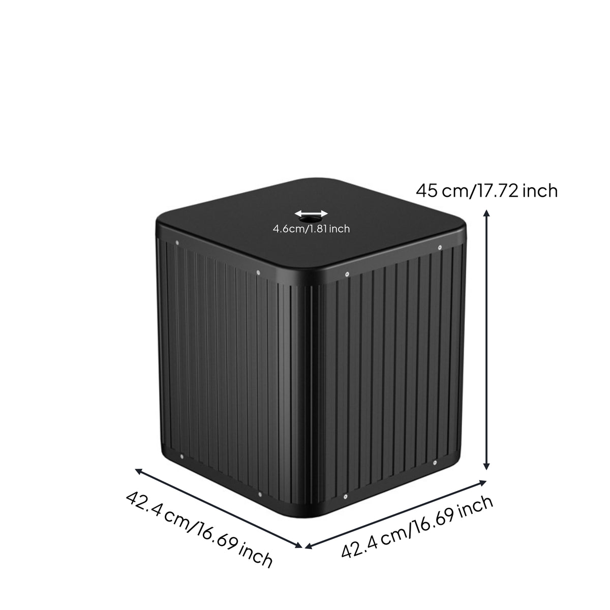 Umbrella Base Table Ribbed Umbrella Stand Table Compact Furniture for Poolside, Backyard