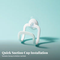 Suction Cup Sponge Holder Quick Draining Kitchen Sink Drainer Rack Easy to Clean Wall Mount Sponge Holder for Students, Washroom, Shower, Laundry Room