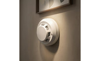 Hardwired Fire Alarm High Sensitivity Photoelectric Fire Alarm Ceiling Mount Fire Monitor Rapid Detection Home Safety Device