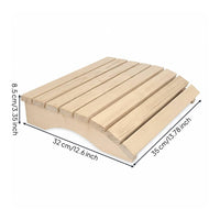 Heat-Resistant Wooden Sauna Headrest Long-Lasting Wood Sauna Pillow Sturdy Build Bath Accessory Polished Surface for Spa