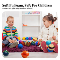 Mini Foam Globe Sphere Soft Globe Ball Compressible for Fidgeters, Kids, Desk Play, Classroom