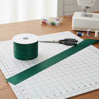 1cm Satin Bias Tape Trim for Cheongsam and Apparel Edging, Iron-Free Ribbon