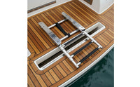 Under Platform Extending Ladder Rust-Resistant Step Extending Boat Ladder Rust-Resistant for Yacht