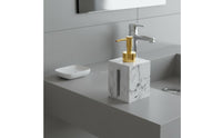 Resin Shampoo Bottle High-End Design Marble Pattern Dispenser Bathroom Supply Easy to Clean Liquid Container for Hotels, Kitchen
