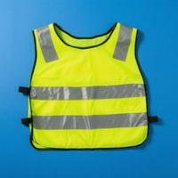 Black Trim Children's Reflective Vest Horizontal Bands Kids High Visibility Vest Sleeveless Lightweight