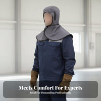 Retardant Welder's Head Cover Material Welder's Head Cover Customizable Fit Welder's Head and Shoulder Cover for Welders, Industrial Workers