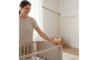 Minimalist Adjustable Crib Mobile Arm Sturdy Support Wooden Crib Mobile Stand Stable Base for Newborns, Infants