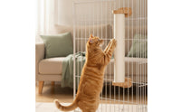 Cat Scratching Column with Cage Mount Space-Saving Cat Scratching Column with Mountings Mounted Scratcher with Sisal Rope for Indoor Cats