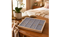 Cloth-Lined-Lined Bracelet Display Tray Rectangular Jewelry Display Tray Compartments Storage Organizer Safeguarding