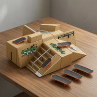 Finger Skateboard Training Park Metal Handrails Miniature Sports Set