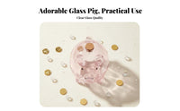 Glass Pig Storage Bottle Cute and Adorable Glass Pig Cash Box Transparent Coin Bank Easy to Clean Piggy Candy Jar Versatile Use
