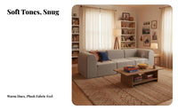 snug LoafShaped Sofa Nordic aesthetic Couch Minimalist Aesthetic Household Furniture for Guesthouse Owners, Homeowners, Living Room, Lounge Area, film viewing