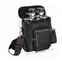 Adjustable Strap Binocular Shoulder Bag Zippered Binocular Carrying Bag Textured Material Outdoor Gear Front Pocket
