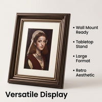 Ornate Photo Frame for Wall Hanging or Tabletop Display, Vintage European Style Picture for Home Decor, Decorative Art