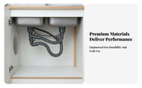 Kitchen Sink Drain Pipe Set Easy Installation Universal Sink Drain Assembly Leak Unobstructed Space Saving for Laundry Room