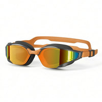 Streamlined Swim Goggles with Adjustable Strap Anti-Fog Swim Goggles with Mirrored Lens Leakproof Eyewear Comfort for Athletes