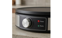Adjustable Temperature Electric Crepe Maker Indicator Lights Crepe Maker Flat Cooking Surface Round Griddle 1000 W