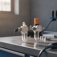 Adjustable Oil-Water Separator with Pressure Gauge Inline Pneumatic Filter Regulator Assembly Efficient Tire Changer Filter Regulator Multi-Stage for Technicians