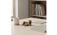 Good Luck Charm Brass Frog Figurine Handicraft Solid Brass Frog Statue Creative Design House Decoration for Office