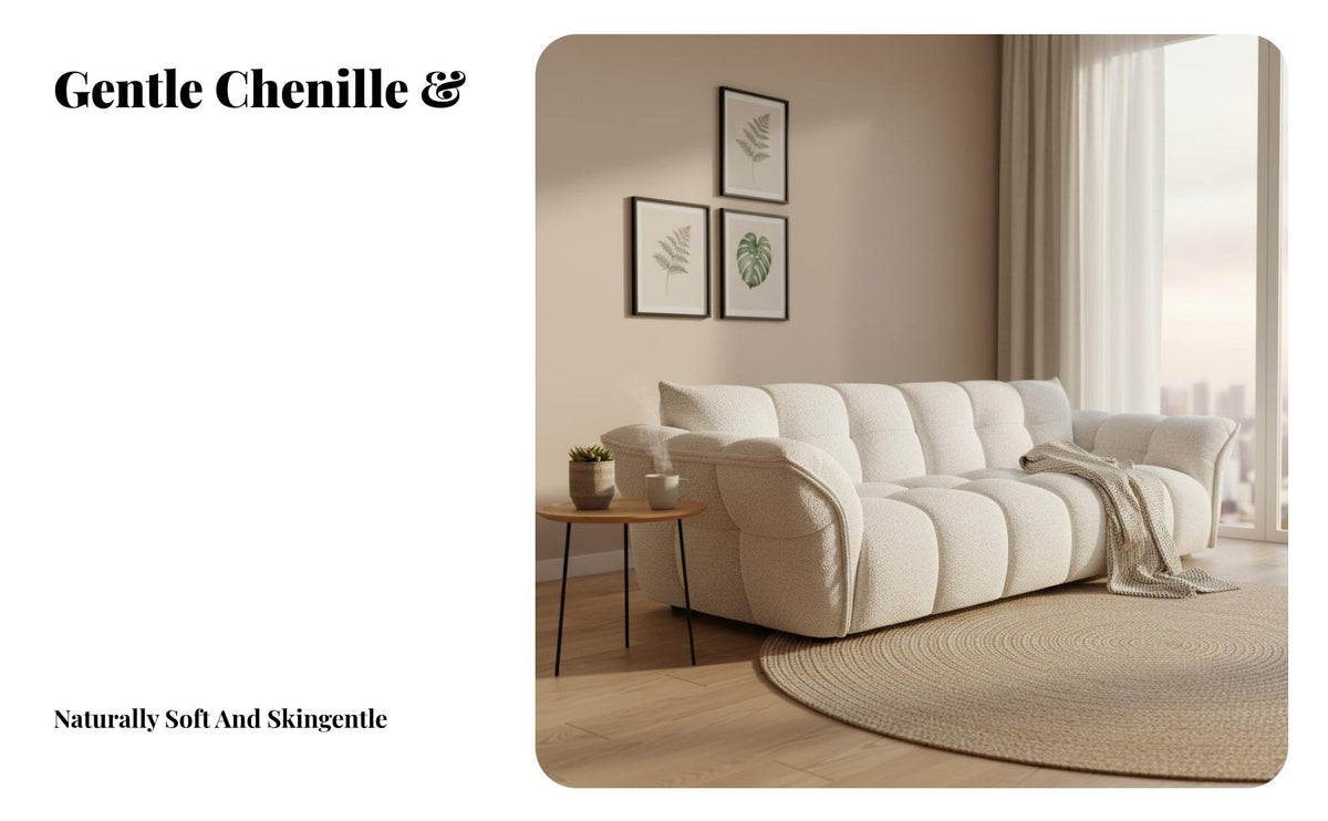 Tufted Cumulus Sofa Removable Cover Living Room Furniture Soft Material Upholstery Couch for Interior Design Aficionados, Young Adults, Home