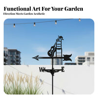 Stainless Steel Steam Train Weathervane Spray Painted Finish Train Weather Vane Anti-Rust Coating for Yard, Barn