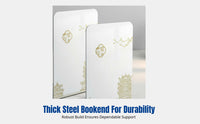 Metal Bookend, L-Shaped Desktop Organizer, Chinese Style, Creative Book Holder, Thick Steel, Multiple Colors