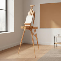 Painter Easel Box Foldable Folding Tripod Easel Height Adjustable for Artists, Studio