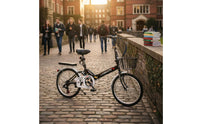 20-Inch Folding Bike Installation Foldable City Bike Rapid Fold Folding Cycle for Adults, Students, Commuting