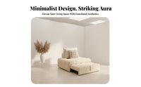 Foldable Design Pull-extendable Single Sofa Bed twofold Function Pull-extendable Sleeper Armchair Space-Saving transformable Chair Soft Upholstery for Apartment Dwellers, Students, Homeowners, Small Spaces, Guest Room, Bedroom, Home neutralice