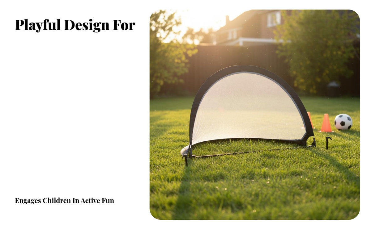 Kids Soccer net Lightweight Foldable Quick-Setup Football Net for Young Children, Beginners, Park, Beach