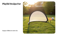 Kids Soccer net Lightweight Foldable Quick-Setup Football Net for Young Children, Beginners, Park, Beach