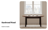 French Vintage Design Extendable Drop-Panel Table Space-Saving Design Dining Set Seats 4-8 People Home Furniture Multifunctional for Apartment Dwellers, Families, Homeowners, Small Apartments, Living Room, Kitchen