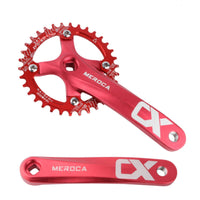 Mountain Bike Crankset Narrow-Wide Single Chainring Crankset Aluminium Alloy High Strength for Drivetrain Conversion