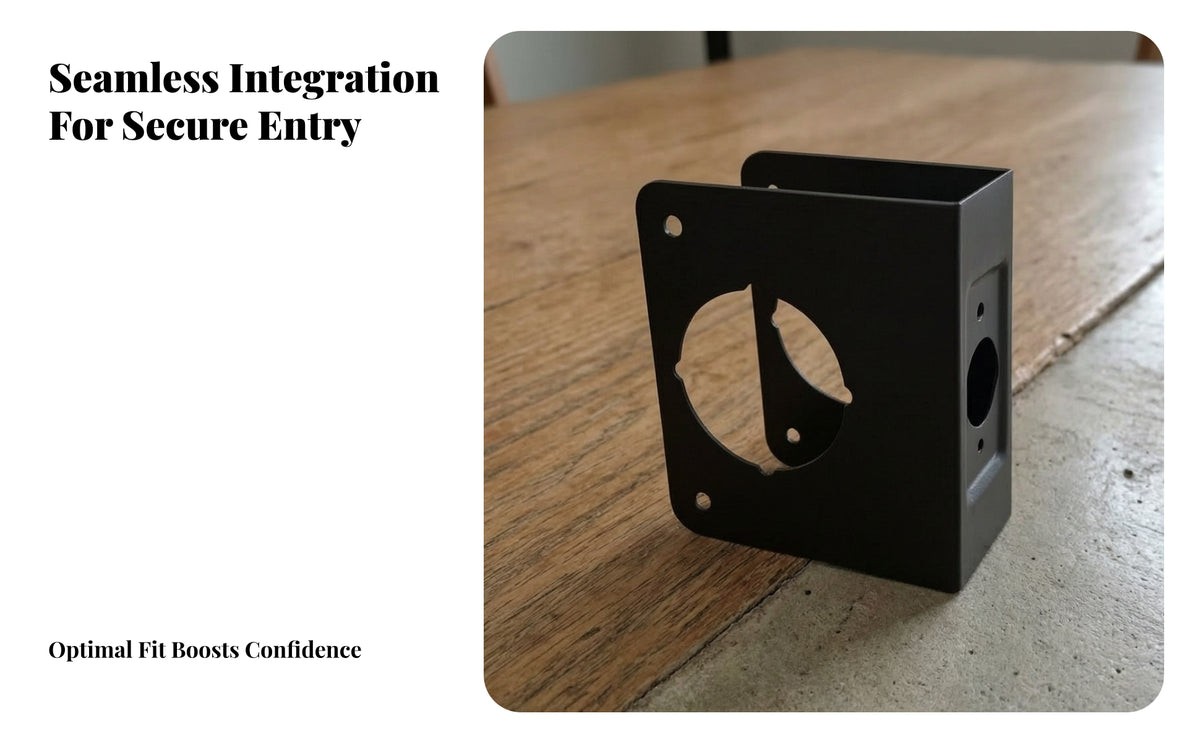 Heavy-Duty Door Lock Reinforcement Plate | Smooth Coated Finish, Door Reinforcement Plate, for Wooden Doors