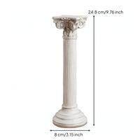 Roman Column Candlestick Antique-Style Roman Column Candle Holder Fluted Pedestal Candle Holder for Photographers, Entry Consoles