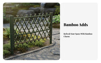 Rustic Charm Bamboo Fence Panel Weather Resistant Garden Decorative Fence Easy to Install Japanese Design Garden Border Long-Lasting Construction for DIY Enthusiasts, Restaurant Owners, Backyard, Balcony, Pathway, Poolside