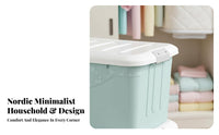 Large Capacity Wheeled Storage Tote adaptable Rolling Box with Lid Stackable Organizing Container debrisresistant for households, Hobbyists, Dorm Room, Bedroom, beneath the bed, Playroom