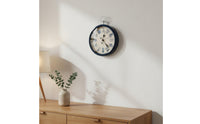 French Country Timepiece Quiet Mechanism Round Decorative Clock Operated Vintage Wall Timepiece Clock for Cafe