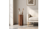 Hexagonal Wooden Umbrella Stand Freestanding Umbrella Rack Minimalist Organizer Tipping-Resistant for Entryway, Foyer