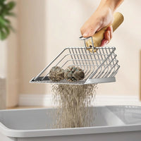 Metal Waste Collector Stainless Steel Mesh, Deep Basket Sifter With Fine Mesh Metal for Fast Sifting Pet Household Supplies