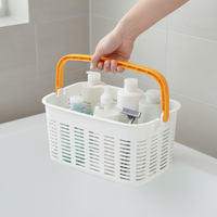Portable Plastic Shower Caddy Basket for Bathroom Toiletries and Storage