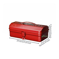 Metal Toolbox Latch Closure Hard-Shell Toolbox Hard Shell Carry Case Painted Finish Metal Briefcase Heavy Duty