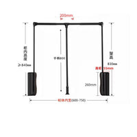 Double-Dampener Lift-down Wardrobe Rod Damping Pull-out Hanging Rod Heavy Duty Closet Lift Soft-Close