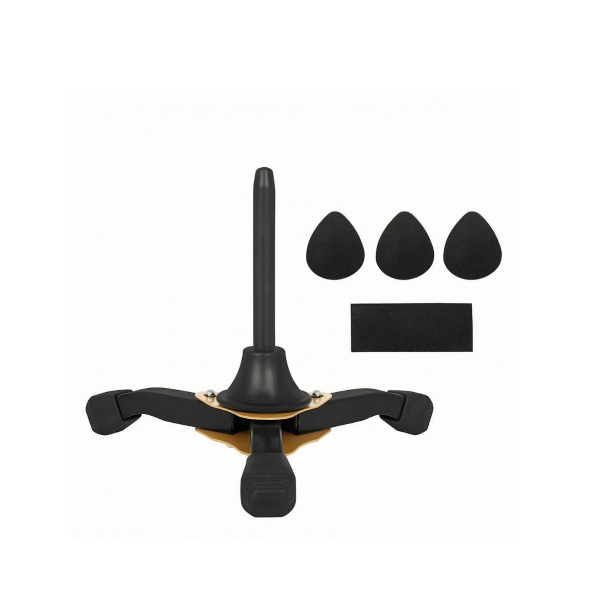 Folding Flute Stand Black Folding Clarinet Stand Tripod Support Sturdy Music Gear Anti-Slip Feet