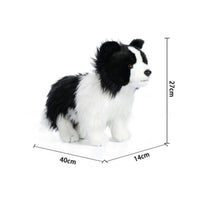 Stuffed Border Collie Realistic Stuffed Dog Stuffed Dog Standing Plushie Soft for Children, Playroom, Nursery