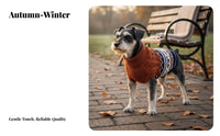Soft Material Fair Isle Dog Sweater Long-Lasting Knitted Pet Sweater Stretchable for Dogs, Small Pets, Cold Weather, Daily Wear