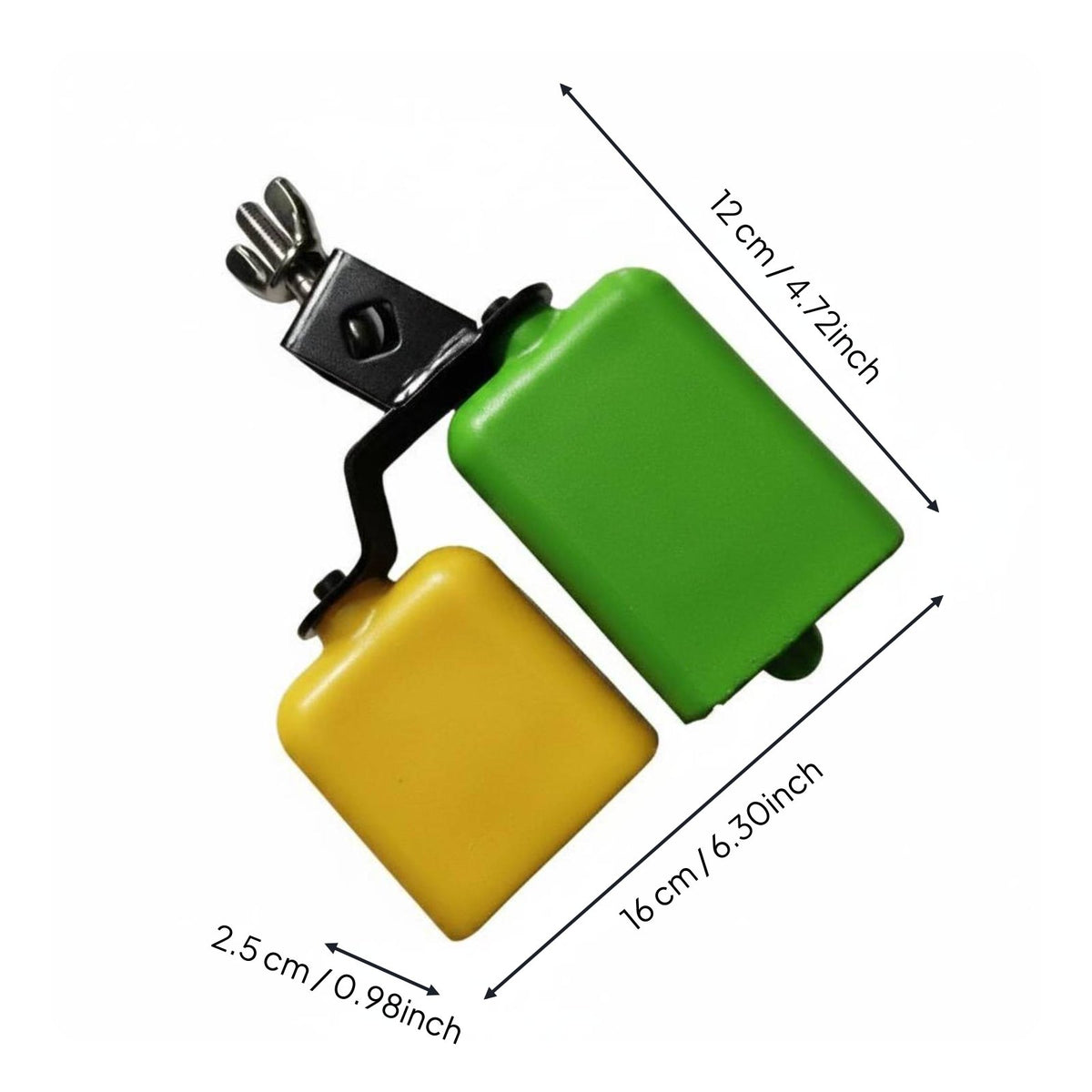 Sturdy Double Bell Cowbell Colorful Plastic Cowbell Easy to Hold for Beginners