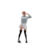 Female Figure 1:64 Scale Painted Model Figure Standing Doll Posed Hand Gesture