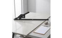 Multifunction Angle Ruler Matte Finish Adjustable Angle Ruler Black Metal Body